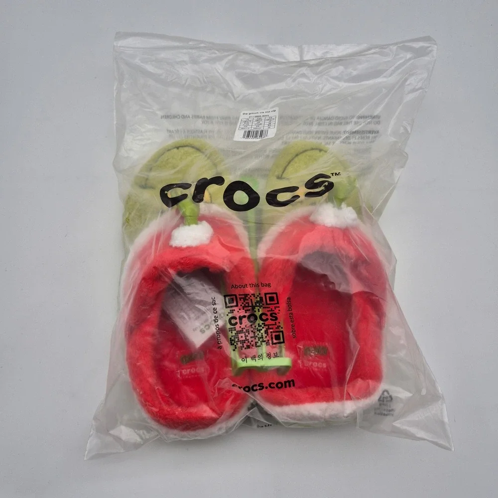 Crocs The Grinch Classic Lined Clogs Men's Size 8 Shoes Unisex Casual Green